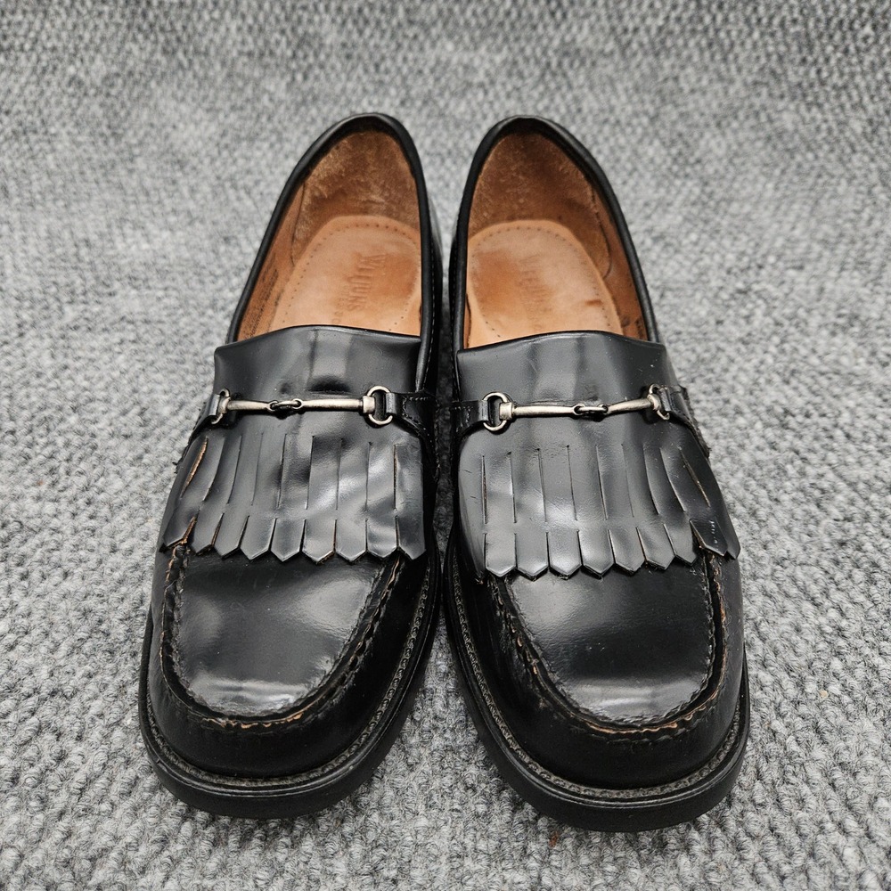 G.H. Bass Men's 9 Black Loafers Weejuns Kiltie Bit Moccasin Dress Shoes Classic - Picture 4 of 9